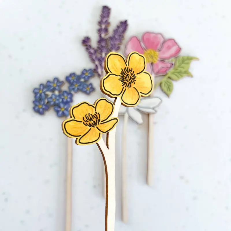 Wooden Wildflowers