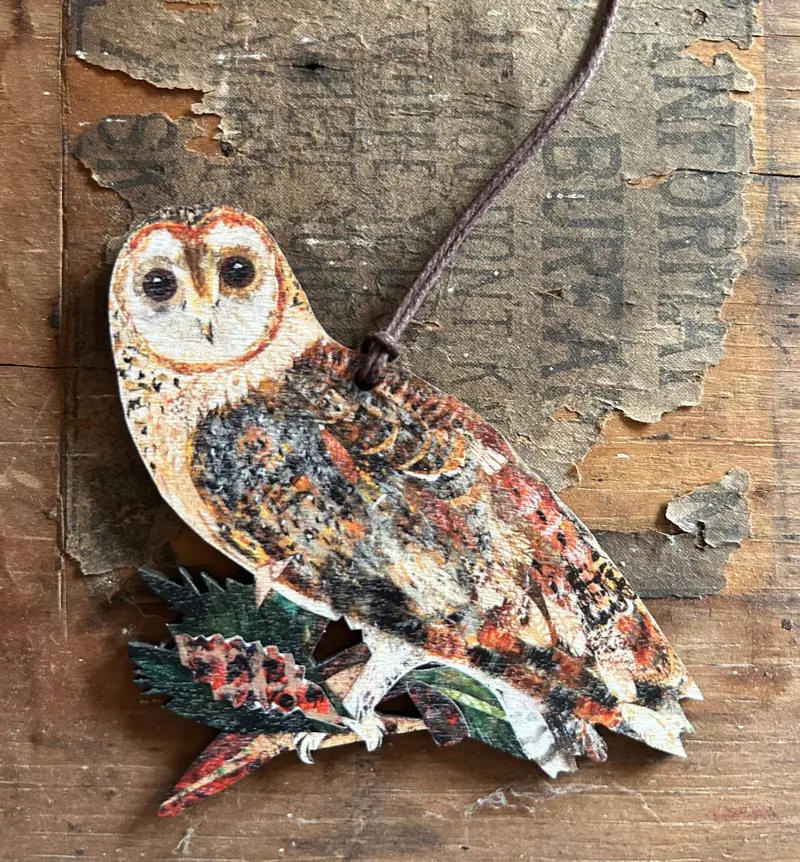 Woodland Owl birch plywood decoration