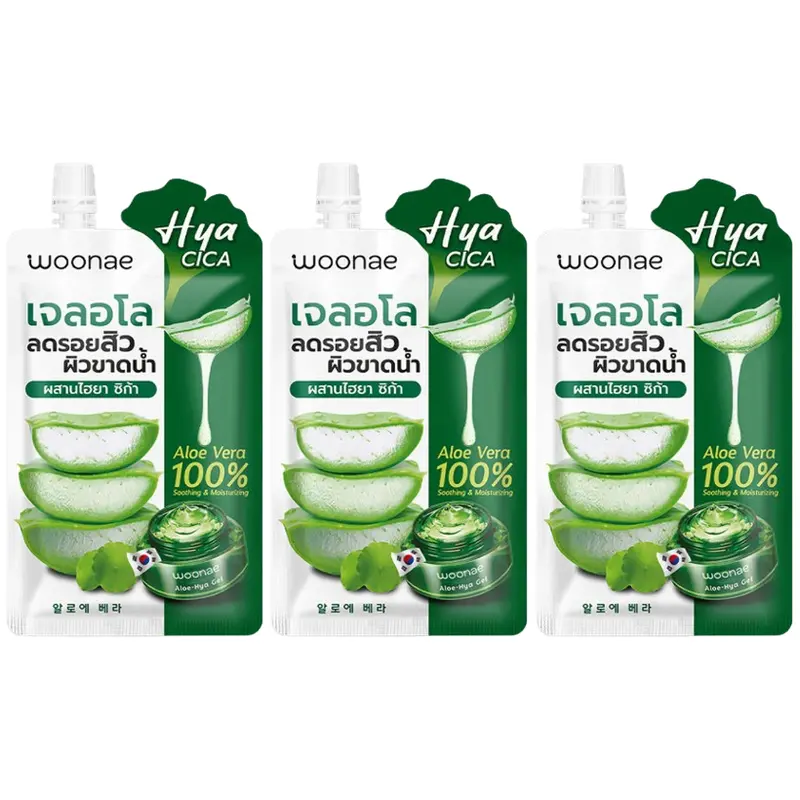 Woonae - Aloe Soothing Gel 50g. (Pack of 3)