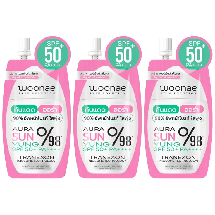 Woonae - Aura Sun Yung SPF50+PA++++ 10g. (Pack of 3)