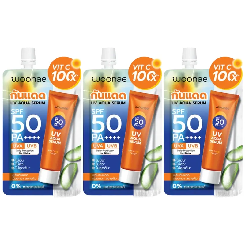 Woonae - UV Aqua Serum SPF50 PA++++ 15g. (Pack of 3)