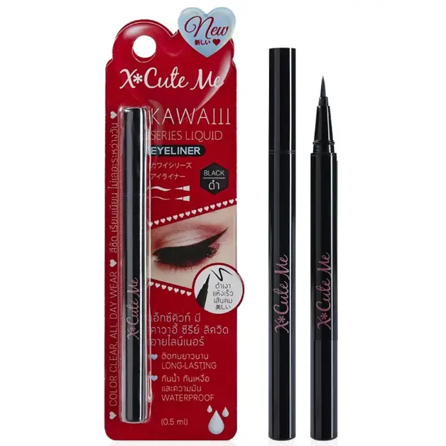 Xcuteme - Kawaiii Series Liquid Eyeliner, #Black 0.5ml.