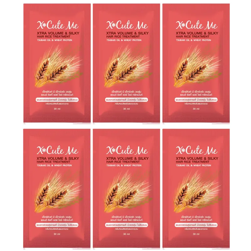 Xcuteme - Volume & Silky Hair Rice Treatment 30ml. (Pack of 6)
