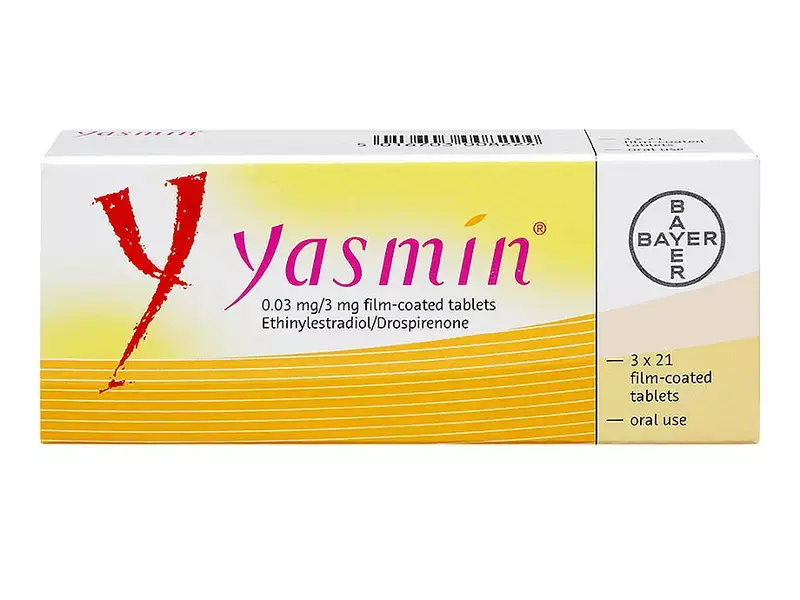 Yasmin Drospirenone 3mg / Ethinylestradiol 0.03mg Tablets - 63 Tablets
