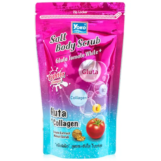 Yoko - Gold Salt Body Scrub Gluta Tomato White+ 350g.