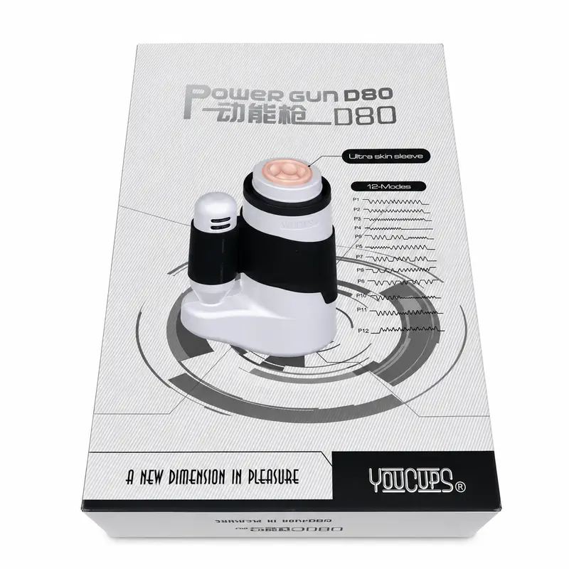 YouCups Power Gun D80 12-Mode Electric Male Masturbator