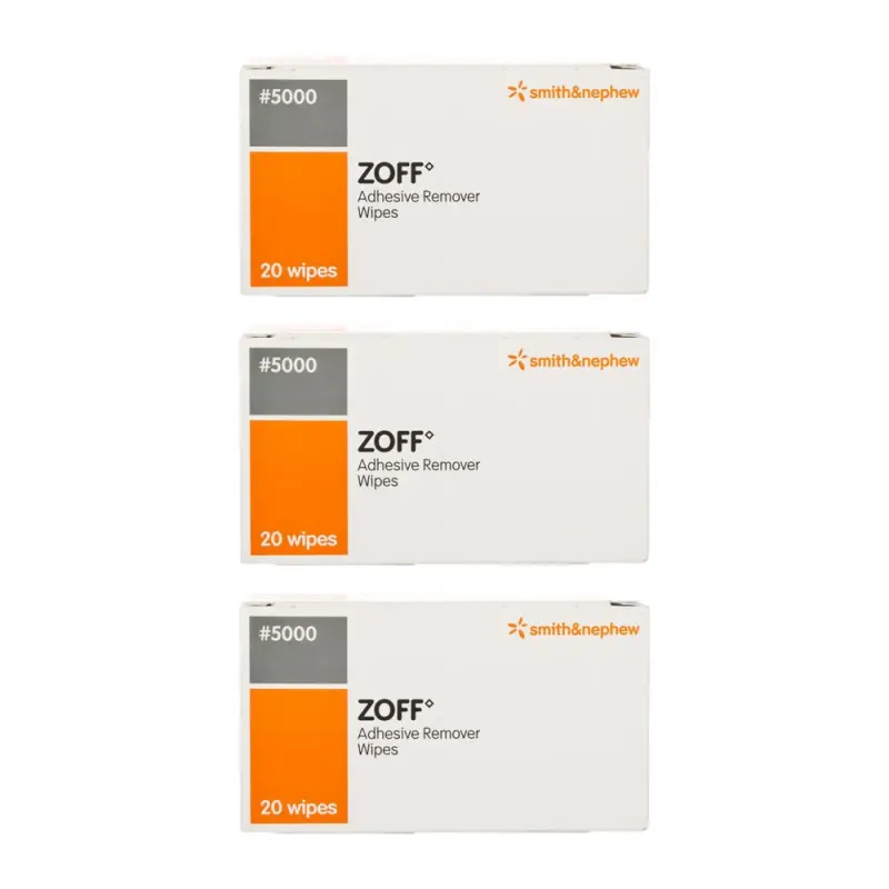 Zoff Adhesive Remover Wipes Triple Pack
