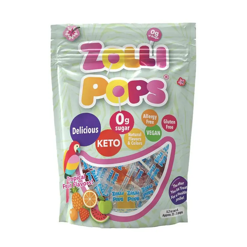 Zollipops® Zero Sugar Lollipops Assorted Tropical Fruit Flavors 5.2oz
