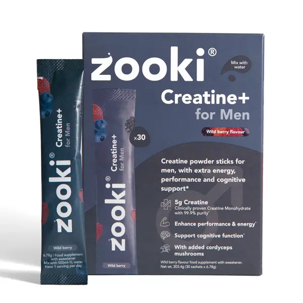 Zooki Creatine+ for Men Wild Berry 30 Sachets