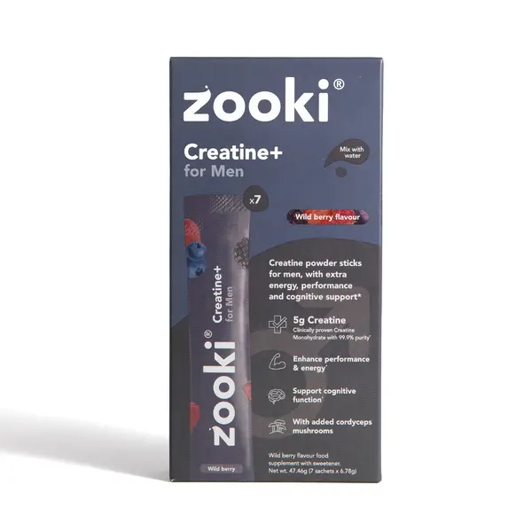 Zooki Creatine+ for Men Wild Berry 7 Sachets