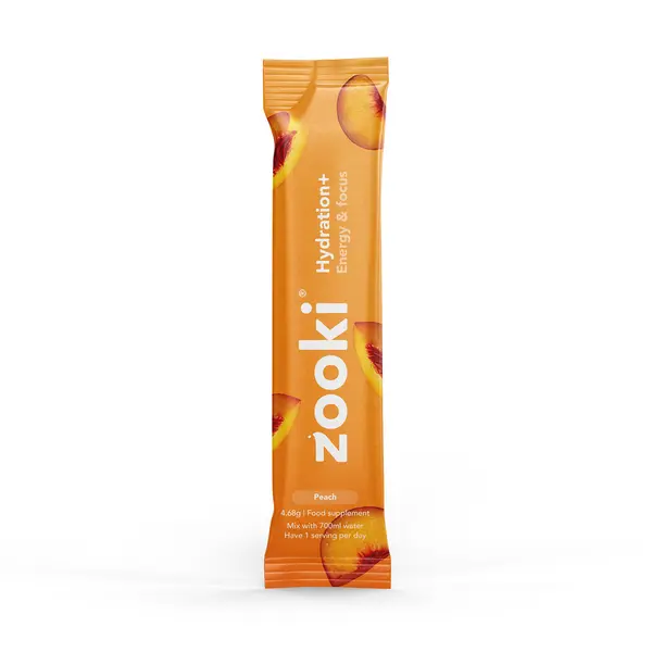 Zooki Electrolytes+ Energy & Focus Peach 30 Sachets