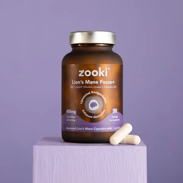 Zooki Liposomal Lion's Mane Mushroom 600mg 30 Capsules