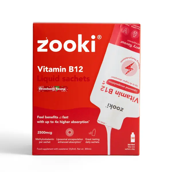 Zooki Liposomal Vitamin B12 2,500mcg Strawberry 30 Sachets