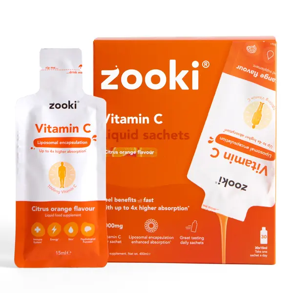 Zooki Liposomal Vitamin C 1,000mg Citrus Orange 30 Sachets
