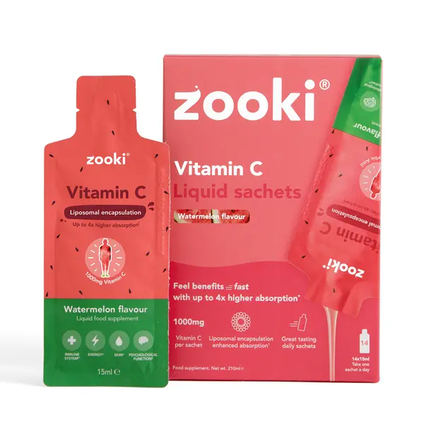 Zooki Liposomal Vitamin C 1,000mg Watermelon 14 Sachets