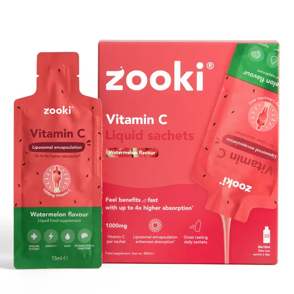 Zooki Liposomal Vitamin C 1,000mg Watermelon 30 Sachets